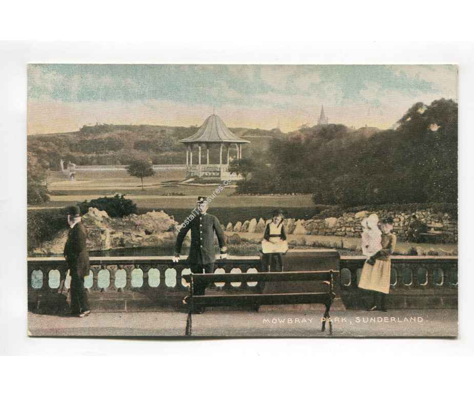 Mowbray Park Sunderland vintage postcard